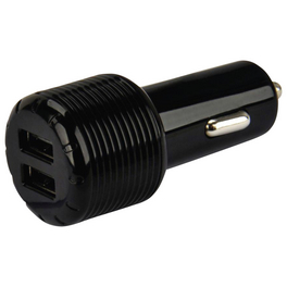 USB-Schnellladestecker, geeignet für Fahrzeuge, Kunststoff, schwarz
