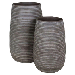 Vase »CASAYA KERAMIK NATUR«, Keramik, braun, rund