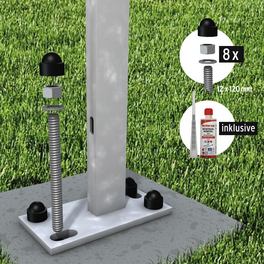 Verbundanker-Set, BxHxT: 12 x 120 x cm, für 2 System WPC Aufschraubträger