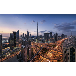 Vliestapete »Lights of Dubai «, Breite 450 cm, seidenmatt
