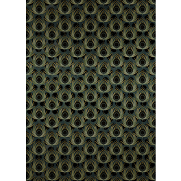 Vliestapete »Paon Vert«, Breite 200 cm, seidenmatt