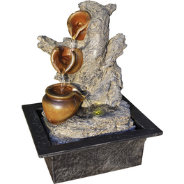 Wasserspiel, grau, inkl. Pumpe, Polystone