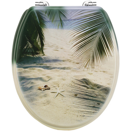 WC-Sitz »PALMEN AM STRAND«, MDF, D-Form WC-Sitz »PALMEN AM STRAND«, MDF, D-Form