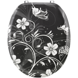 WC-Sitz »WHITE FLOWER«, MDF, D-Form WC-Sitz »WHITE FLOWER«, MDF, D-Form