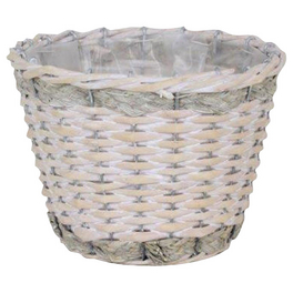 Weidekorb, 20 x 14 cm, waschweiß, konisch, rund