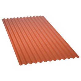 Wellplatte, BxL: 900 x 2000 mm, Polyvinylchlorid (PVC), ziegelrot