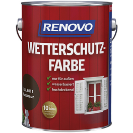 Wetterschutzfarbe seidenglänzend, nussbraun RAL 8011
