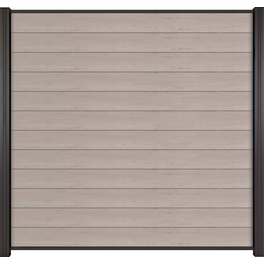 WPC-Steckzaun-Bohlenset »Turino«, WPC, (BxH): 179 x 90 cm