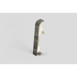 Zwischenstücke, für Sockelleiste (6 cm), Dekor: Eiche grau, Kunststoff, 2 Stück