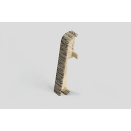 Zwischenstücke, für Sockelleiste (6 cm), Dekor: Eiche graubraun, Kunststoff, 2 Stück