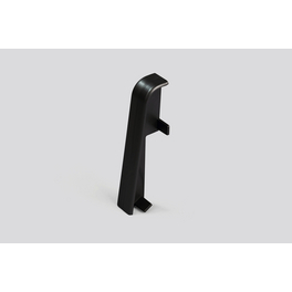 Zwischenstücke, für Sockelleiste (6 cm), Dekor: Universal schwarz, Kunststoff, 2 Stück