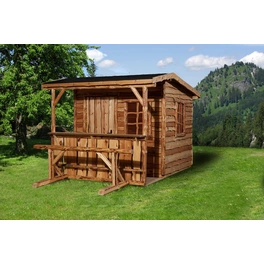 Gartenhaus »Almhütte«, Holz, BxHxT: 287 x 251 x 174 cm (Außenmaße inkl. Dachüberstand)