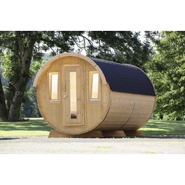 Gartenhaus »Campingfass 330«, Holz, BxHxT: 235 x 235 x 330 cm (Außenmaße inkl. Dachüberstand)