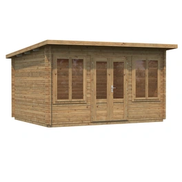 Blockbohlenhaus »Lisa«, Holz, BxHxT: 440 x 234 x 300 cm (Außenmaße inkl. Dachüberstand)