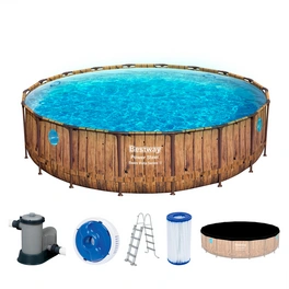 Pool »Swim Vista«, Ø: 549 cm, Holz-Optik/Kieselmosaik-Optik