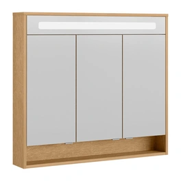 Spiegelschrank »NATURA«, Asteiche, 3 Türen, LED ,BxHxT: 93,4 x 84 x 15,5 cm