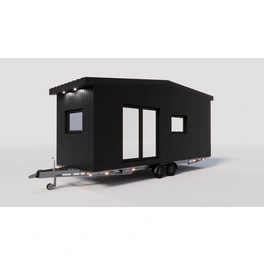 Tiny House »DOPPEL LOFT«, 18 m², schwarz, Vollausstattung, fahrbar auf Trailer, BxHxL: 2,5 x 3,9 x 8,7 m