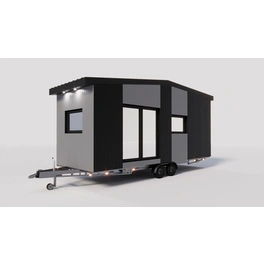 Tiny House »DOPPEL LOFT«, 18 m², grau, Vollausstattung, fahrbar auf Trailer, BxHxL: 2,5 x 3,9 x 8,7 m