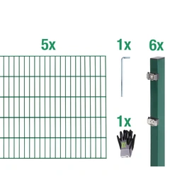 Gartenzaun, BxH: 10 x 1,4 m, grün