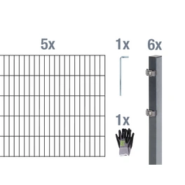 Gartenzaun, BxH: 10 x 1,6 m, anthrazit