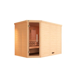 Sauna »KEMI ECK 2«, 6 Personen, inkl. 9 kW Ofen mit externer Steuerung