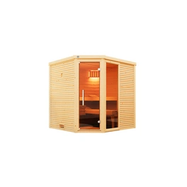 Sauna »CUBILIS 2«, 6 Personen, inkl. 9 kW Ofen mit integrierter Steuerung