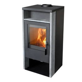 Kaminofen »Kronos«, grau, Naturstein, 6,4 kW