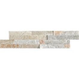 Wandverblender, Quarzit, beige, BxHxT: 40 x 10 x 0,9-1,2 cm