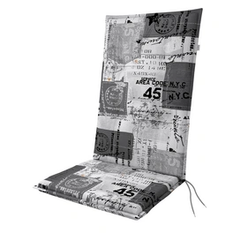 Auflage »Living«, BxHxL: 48 x 6 x 119 cm, aus 55 % Polyester und 45 % Baumwolle, grau/weiß/anthrazit