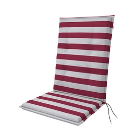 Sitzauflage »Living«, BxLxS: 48 x 110 x 6 cm, aus 55 % Polyester, 45 % Baumwolle, rot/weiß