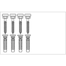 Befestigungssatz, 4-teilig, Edelstahl, für massives Mauerwerk