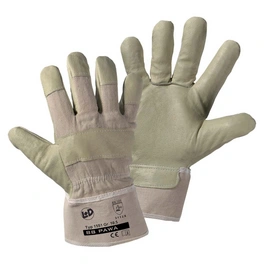 Handschuhe , beige, Schweins-Narbenleder/Baumwolle, 1 Paar