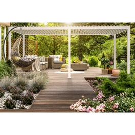 Pergola »Deluxe 111«, Höhe: 250 cm, weiß, pulverbeschichtet