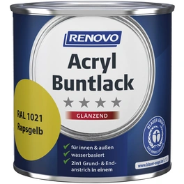 Acryl-Buntlack, rapsgelb RAL 1021, glänzend, 375ml