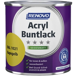 Acryl-Buntlack, rapsgelb RAL 1021, seidenmatt, 375ml