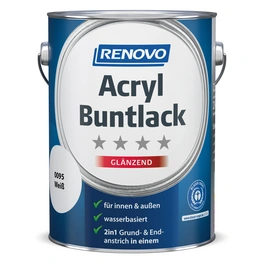 Acryl-Buntlack, weiß RAL 0095, glänzend, 2,5l