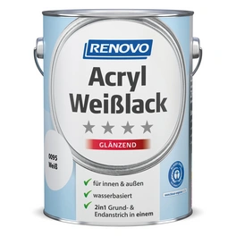 Acryl Weisslack glänzend, weiss