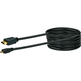 Anschlusskabel, HDMI Anschlusskabel 1,5m, schwarz, Stecker auf Micro-Stecker