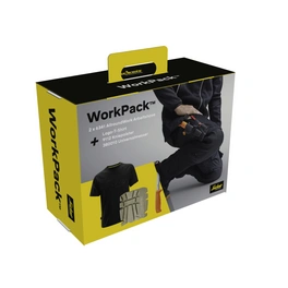 Arbeitshose »AllroundWork«, WorkPack inkl. 2 Stretch-Arbeitshosen schwarz, Kniepolster, T-Shirt, Handwerkermesser