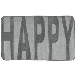 Badematte »Happy«, grau, 50 x 80 cm