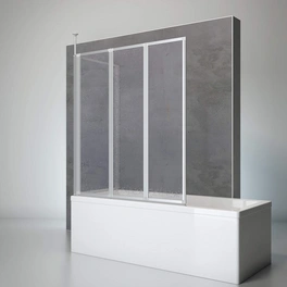 Badewannenfaltwand »Komfort«, BxH: 128,8 x 140 cm, Kunstglas