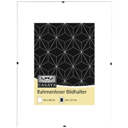 Bilderrahmen, CASAYA Rahmenloser Bildhalter, Transparent, 30x40 cm