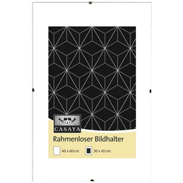 Bilderrahmen, CASAYA Rahmenloser Bildhalter, Transparent, 40x60 cm