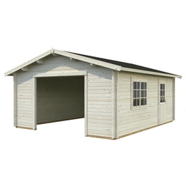 Blockbohlen-Garage, BxT: 540 x 540 cm (Außenmaße), Holz