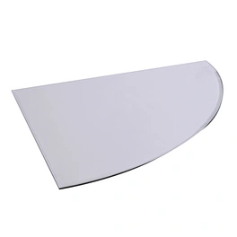 Bodenplatte, abgerundet, BxL: 100 x 100 cm, Stärke: 8 mm, transparent