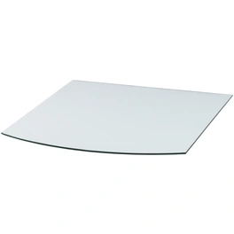 Bodenplatte, halbrund, BxL: 80 x 100 cm, Stärke: 8 mm, transparent