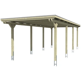 Carport »Emsland«, BxT: 354 x 846 cm, Firsthöhe: 238 cm, farbbehandelt