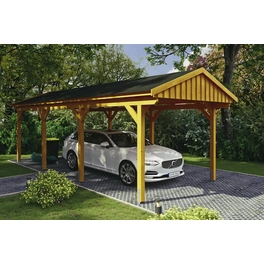 Carport »Fichtelberg«, BxT: 317 x 808 cm, Firsthöhe: 303 cm, lasiert