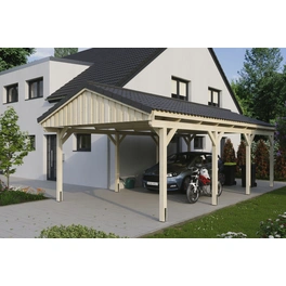 Carport »Fichtelberg«, BxT: 423 x 808 cm, Firsthöhe: 326 cm, unbehandelt