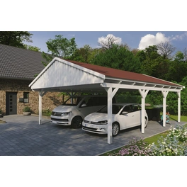 Carport »Fichtelberg«, BxT: 618 x 808 cm, Firsthöhe: 362 cm, lasiert